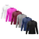 Kit 6 Camisetas Masculina Térmica Proteção Solar UV 50/ Praia Treino Esporte Dry Manga Longa