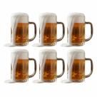 Kit 6 Caneca Chopp Chops Chope Cerveja Vidro Forte Grosso Resistente Bar Restaurante Buteco 430ml