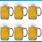 Kit 6 Caneca Chopp De Vidro 350ml Bar Restaurante Cerveja Design Elegante Versátil Prático