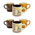 kit 6 Caneca de Cerâmica café 110ml chá cappuccino