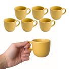 Kit 6 Caneca Xicara De Cerâmica De 100ml Para Café Chá