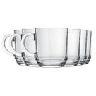 Kit 6 Canecas Aspen Vidro Diamante 300Ml Xícara de Café