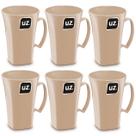 Kit 6 Canecas Cappuccino Copo 400ml Café Água Cerveja Alça