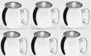 Kit 6 Canecas Cerveja Chopp de Alumínio Polido Bojuda 600ml