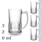 Kit 6 Canecas Chopp 320ml Vidro Copos Cervej