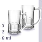 Kit 6 Canecas Chopp 320ml Vidro Copos Cerveja