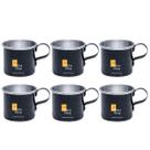Kit 6 Canecas Coloridas Xícaras Retrô Em Alumínio Café Chá