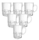 Kit 6 Canecas de Café Chá Vidro Cristal Ecologico 170ml Casambiente