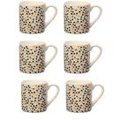 Kit 6 Canecas De Cerâmica Dots 330 ML Estampada Western