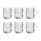 Kit 6 Canecas de Vidro Bubles Relevo Em Casa Tem 245ml Kit 6 Canecas de Vidro Bubles Relevo Em Casa Tem 245ml