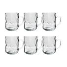 Kit 6 Canecas De Vidro Bubles Relevo Em Casa Tem 245ml Kit 6 Canecas De Vidro Bubles Relevo Em Casa Tem 245ml