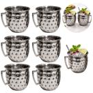 Kit 6 Canecas Moscow Mule 70ml Copo Drink Martelado Kit 6 Canecas Moscow Mule 70ml Copo Drink Martelado