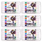 Kit 6 Caneta Marcador Pen Waterproof Marker Acrylic 12 Cores