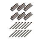 Kit 6 Canoa Cromada 2 Afinações 18.3 + 12 Parafuso 45mm M6
