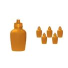 Kit 6 Cantis 500Ml Dourado Plástico Premium