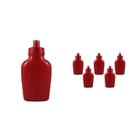 Kit 6 Cantis 500Ml Vermelho Plástico Premium