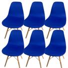 Kit 6 Capa de Cadeira Charles Eames Eiffel Pé Palito Malha Lisa