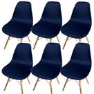 Kit 6 Capa de Cadeira Charles Eames Eiffel Pé Palito Malha Lisa