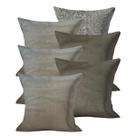 Kit 6 Capas de Almofada 45x45cm Decorativas Com Ziper Sala Sofá Cama