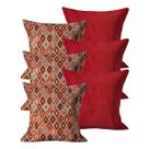 Kit 6 Capas de Almofada 45x45cm Decorativas Com Ziper Sala Sofá Cama