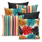 Kit 6 Capas de Almofada Lisa e Estampada 40x40cm Zíper Gorgurinho Kit 6 Capas de Almofada Lisa e Estampada 40x40cm Zíper Gorgurinho