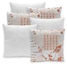 Kit 6 Capas de Almofadas Lisa e Estampada 40x40 C/ Zíper Piquet Favinho