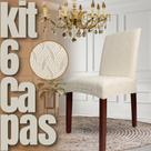 Kit 6 Capas de Cadeira Linha Gold Holandesa - Creme