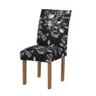 Kit 6 Capas De Cadeira Mesa Sala Jantar Elástico Flor De Lótus