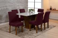 Kit 6 Capas De Cadeira Mesa Sala Jantar Elástico Vinho Kit 6 Capas De Cadeira Mesa Sala Jantar Elástico Vinho