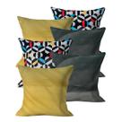 Kit 6 Capas para Almofada Decorativa 45x45 com Zíper Sala Sofá