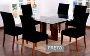 Kit 6 Capas Pra Cadeira Jantar Para Mesa 4 Lugares Malha Gel