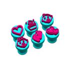 Kit 6 Carimbos Marcador Brigadeiro/Doces Chá de Bebê Modelo 10 Kit 6 Carimbos Marcador Brigadeiro/Doces Chá de Bebê Modelo 10