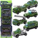 Kit 6 Carrinhos De Brinquedo Exército Miniatura Colecionável