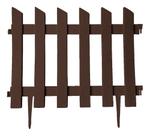 Kit 6 Cercas Decorativa Ripa Jardim De Plástico Marron P 2mt