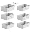 Kit 6 Cesta Organizadora Rattan Gaveta Armário Bebe Comoda Kit 6 Cesta Organizadora Rattan Gaveta Armário Bebe Comoda
