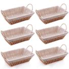 Kit 6 Cestas Papel 29x12cm Servir Pães Restaurantes Forro Tecido Frutas Decoração Retangulares Wolff Kit 6 Cestas Papel 29x12cm Servir Pães Restaurantes Forro Tecido Frutas Decoração Retangulares Wolff