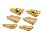 Kit 6 Cestas Retangulares em Fribra Poli Sintético 35x25x7cm