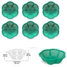 Kit 6 Cesto Fruteira De Centro de Mesa Cor Verde Plástico
