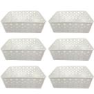 Kit 6 Cesto Multiuso Organizador Premium Branco123Organizei