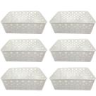 Kit 6 Cesto Multiuso Organizador Premium Branco123Organizei Kit 6 Cesto Multiuso Organizador Premium Branco123Organizei