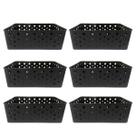 Kit 6 Cesto Multiuso Organizador Premium Preto 123Organizei Kit 6 Cesto Multiuso Organizador Premium Preto 123Organizei
