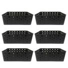 Kit 6 Cesto Multiuso Organizador Premium Preto 123Organizei Kit 6 Cesto Multiuso Organizador Premium Preto 123Organizei