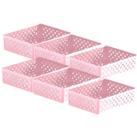 Kit 6 Cesto Organizador Gaveta Rattan Plástico Multiuso Quarto Armário 24x19x6,5cm - Paramount Kit 6 Cesto Organizador Gaveta Rattan Plástico Multiuso Quarto Armário 24x19x6,5cm - Paramount