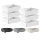 Kit 6 Cesto Organizador Multiuso 34x27x9cm Com Alça Flow Ou