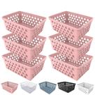 Kit 6 Cesto Organizador Multiuso Decorativo 29x20 cm Retangular Alto