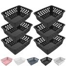 Kit 6 Cesto Organizador Multiuso Decorativo Grande 25x20 cm