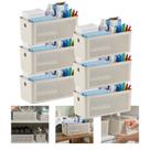 Kit 6 Cesto Organizador Para Lavanderia 3l Multiuso Bege Flow Ou