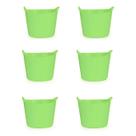 Kit 6 Cestos Balde Flexível C/ Alça 15L Verde- Fersil