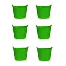 Kit 6 Cestos Balde Flexível C/Alça VERDE ESCURO 15L Fersil Kit 6 Cestos Balde Flexível C/Alça VERDE ESCURO 15L Fersil