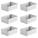 Kit 6 Cestos Cestas Organizadoras Rattan Paramount Plásticos Kit 6 Cestos Cestas Organizadoras Rattan Paramount Plásticos